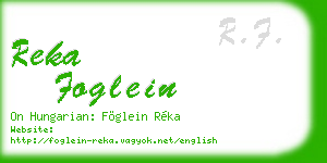reka foglein business card
